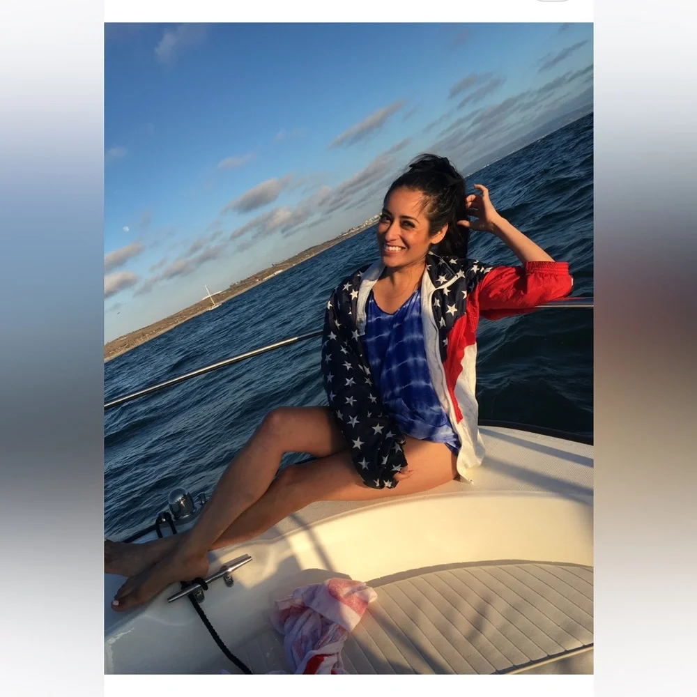 Vintage 80s Retro Solare Sporta Stars Stripes Americana Style Windbreaker Jacket - Picture 8 of 10